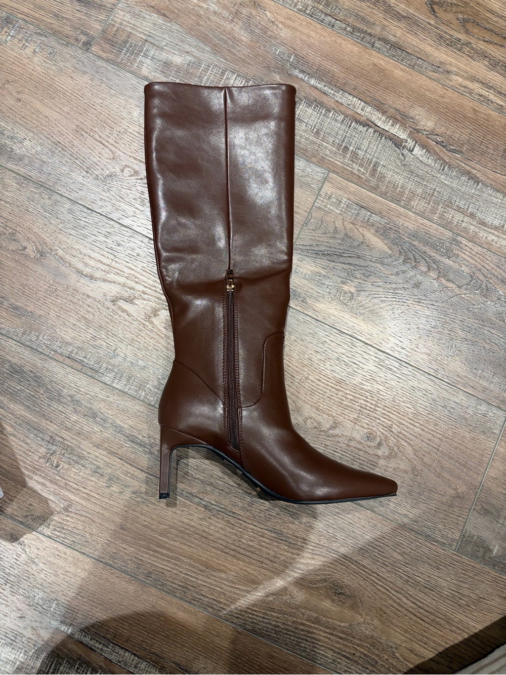 Vici Brown Pointed Toe Mid-Calf Heel Boots